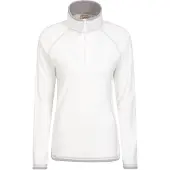 Mountain Warehouse Dam/Ladies Montana Half Zip Fleece Top (Beige)