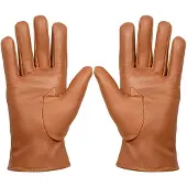Infinity Leather Womens Tan Leather Thermal Gloves
