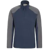 Mountain Warehouse Mens Ashbourne II Half Zip Fleece Top (Mörkblå)