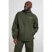 Mountain Warehouse Mens Pakka II Vattentät jacka (Mörk kaki)