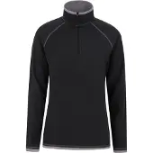 Mountain Warehouse Dam/Ladies Montana Half Zip Fleece Top (Svart)
