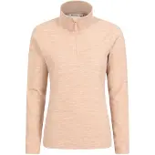 Mountain Warehouse Womens/Ladies Snowdon Melange Fleece Top (Light Beige)