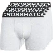 Crosshatch Mens Astral Boxershorts (Förpackning med 5 st) (Grey Marl)