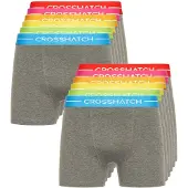 Crosshatch Mens Astral Boxershorts (Förpackning med 12 st) (Charcoal Marl)