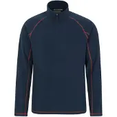 Mountain Warehouse Mens Ashbourne II Half Zip Fleece Top (Marin)
