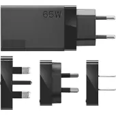 Lenovo 65W USB-C Travel Adapter - Strömadapter - AC 100-240 V - 65 Watt - Världsomspännande - svart