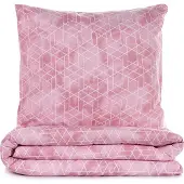 L'essentiel Maison Sängklädesset - 1 påslakan 220 x 240 cm + 2 örngott 60 x 60 cm - 100% förstärkt bomull - Rosa