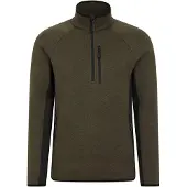 Mountain Warehouse Mens Treston Fleece Top (Khaki Green)
