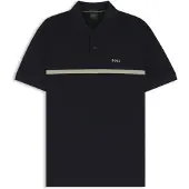 BOSS för män. 50553639 Paddy marinblå polotröja (S), Casual, Bomull, Kort ärm, Marino