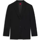 HUGO Regular-fit blazer in stretch crepe