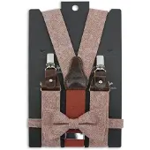 Sir Redman Hängslen Combination Pack Groom Stylish Burgundy Orange Röd