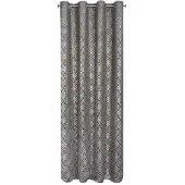 Eurofirany mjuk sammetsgardin ARETA med boho-mönster / 200 g/m2 / 140x250 / sandfärgad