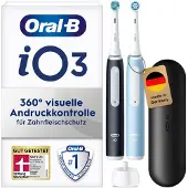 Oral-B eltandborste iO3 Duo Matt Black / Ice Blue