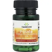 Swanson Health Folsyra, Veggiekapslar 30 (1,360Mcg Dfe per tablett)