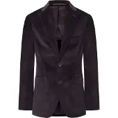 Hackett London för män. HM470544 Brun kavaj i stretchcord (36/32), Casual, Parti, Bomull, Klassisk