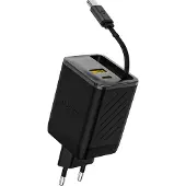 Dudao A67EU GaN-laddare 67 W / väggladdare med USB-C-kabel / USB-C-laddare med USB-A och snabbladdning