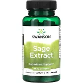 Swanson Health Salviaextrakt, 160 mg, 100 kapslar