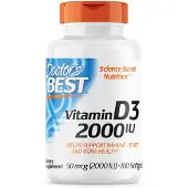 Doctors Best , Vitamin D3, 50 mcg (2 000 IU), 180 Mjuka Gel