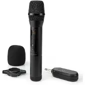 Nedis Trådlöst Mikrofon Set | 20 Kanaler | 1 mikrofon | Kardioid | 70 Hz - 13 kHz | 1000 Ohm | -95 dB | Volymkontroll | Svart