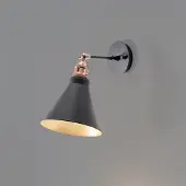 Opviq Vägglampa Berceste , dimbar, Svart, Vardagsrum / matsal, Metall, Vägglampa, vägglampa inomhus