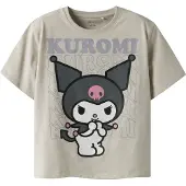 Name it T-shirt 'NKFDYKRA KUROMI' taupe / grafit / ljuslila / vit
