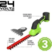 Greenworks , G24SHT, Multiklipper 2i1, 24V, m/2Ah batteri och laddare