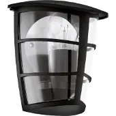 Eglo ALORIA utomhus vägglampa i svart epoxylackad aluminium