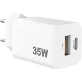 Sinox beslag Sinox PRO väggladdare USB-A+USB-C PD 35W. Vit, inomhus, AC, 20 V, Vit