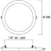 Sylvania LED taklampa START 5in1, dimbar, Vitt / opal, Hall, Syntetmaterial, LED-taklampa