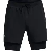 Under Armour Sportbyxa 'Launch' svart / vit