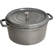 Staub Rund Gryta 34 Cm 12,6 L - Grytor Gjutjärn Grå
