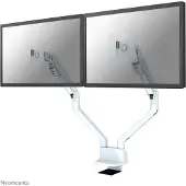 NeoMounts FPMA-D750DWHITE2 Monitor bordsfäste 2 Skärm(ar) 25,4 cm (10) - 81,3 cm (32) Vit Justerbar i höjd, Roterbar, Tiltbar, Svängbar