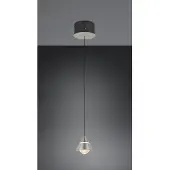 TRIO Lighting Pendellampa Romeo, Aluminium / grå / zink, Vardagsrum / matsal, Metall, Modern