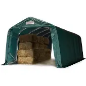 TOOLPORT Vindskydd 3,3x7,2 m, PVC 800, mörkgrön, Betong