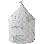 3 Sprouts - Play Tent - Checkerboard Beige - Height: 135 cm, Diameter: 100 cm