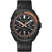 Bulova Racer Kronograf Läderarmband Svart Urtavla Kvarts 98B428 100M Herrklocka svart