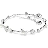 Swarovski Constella Edge Kedjearmband Med Kubisk Zirkonia Imitationskristall, Rodiumpläterad, Imitationspärla Damarmband Silver 5707511 Box (Random Color)