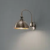 Opviq Vägglampa Saglam, antik mässing, höjd 36 cm, metall Saglam , dimbar, Mässing / guld, Vardagsrum / matsal, Metall, Pendellampa