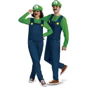 Disguise Nintendo Super Mario Luigi Klassisk Deluxe-dräkt För Män