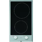 Beko HDCC 32200 X - Keramisk häll - 2 kokplattor - Fördjupning - bredd: 27 cm - djup: 49 cm - med kanter i rostfritt stål - svart