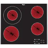 Whirlpool AKT 8130 BA - Keramisk häll - 4 kokplattor - Fördjupning - bredd: 56 cm - djup: 49 cm - svart