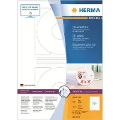 Herma Special - Papper - matt - permanent självhäftande - vit - 116 mm rund 200 etikett (er) (100 ark x 2) ogenomskinliga CD/DVD-etiketter