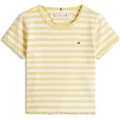 Tommy Hilfiger Essential Ruffle Ribbed Extra Slim Top