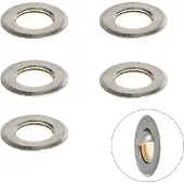 QAZQA Set med 5 moderna infällda spotlights aluminium inkl. LED IP67 - Linsey