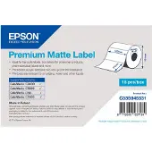 Epson Premium - Matt - 102 x 51 mm 650 etikett (er) (1 rulle/rullar x 650) matrisskurna etiketter - för TM-C3400-LT ColorWorks CW-C4000E TM C3400, C3400BK, C3400E, C3400U, C3500