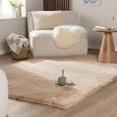NATURL. Mjukt högpolfärgat matta | Comfy Supreme beige | 230x330cm | Polyester | Enfärgad | Rektangulär | Hög lugg