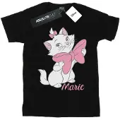 Disney Girls Aristocats Marie Bow Cotton T-Shirt (Black)