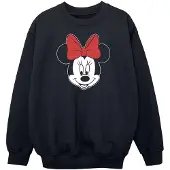 Disney Girls Minnie Mouse Head Sweatshirt (Black)
