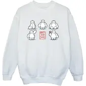 Disney Boys Big Hero 6 Baymax Many Poses Sweatshirt (White)