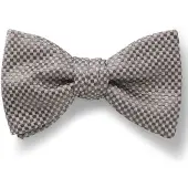 HUGO Silk bow tie with jacquard check